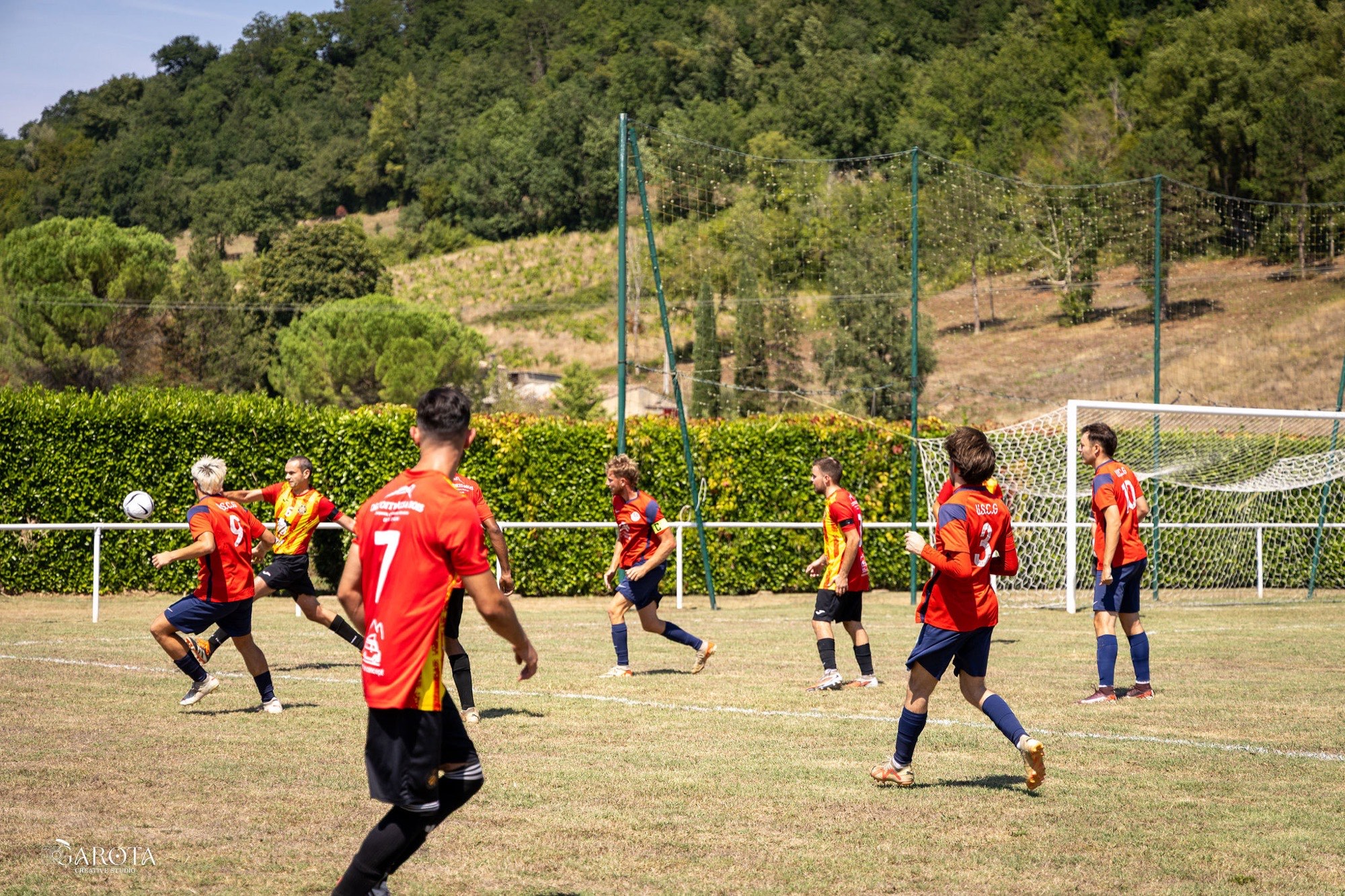 Action de jeu lors d'un match à domicile